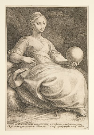 The Nine Muses: Erato ، رقم 7 في سلسلة من 9 بواسطة هندريك جولتزيوس