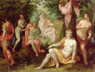 ديانا وأكتون ، 1608 (زيت على النحاس) بواسطة Hendrick van and Brueghel Balen