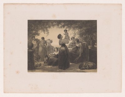 المرأة الإيطالية على طاولة بواسطة Karel Frans Philippeau