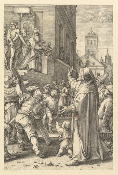 Ecce Homo ، من آلام المسيح ، 1597. بواسطة هندريك جولتزيوس