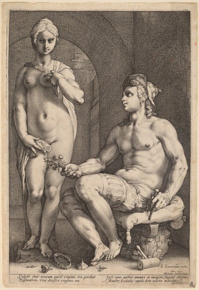 بجماليون وقلطة بواسطة Hendrik Goltzius