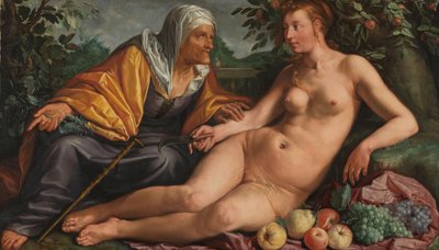 Vertumnus و Pomona ، 1613 بواسطة هندريك جولتزيوس