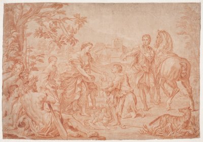 رومولوس وريموس (ليفي 1 ، 4). دراسة efter Carlo Marattis maleri i Sanssouci، Potsdam (udf.1962 لـ Niccolo Maria Pallavicini) بواسطة هنريك كروك