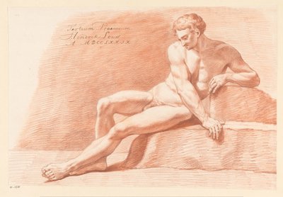 رجل جالس عاريًا (الجائزة الثالثة 1779) بواسطة هندريك لو