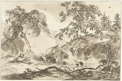 التقى Heuvelachtig Landschap رجل rustende تم حساب اثني عشر تصميمًا لاستخدام من يتعلمون رسم المناظر الطبيعية (عنوان السلسلة) بواسطة تيموثي شيلدريك