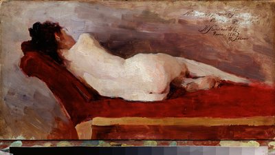 نموذج في الراحة. لوحة هنريك سيميردزكي (1843-1902) ، زيت على قماش بواسطة هنريك سيميردزكي