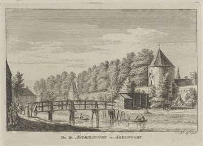 منظر لنهر Sint Andriespoort في Amersfoort The St. Andriespoort في أمرسفورت (العنوان على الجسم) بواسطة هندريك سبيلمان