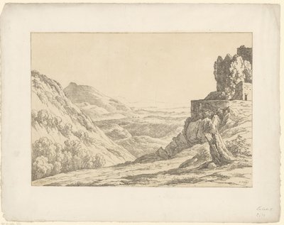 الخراب مع منظر Tentamina Lithographica (عنوان السلسلة) المناظر الطبيعية الإيطالية (عنوان السلسلة) بواسطة هنريك فوغد