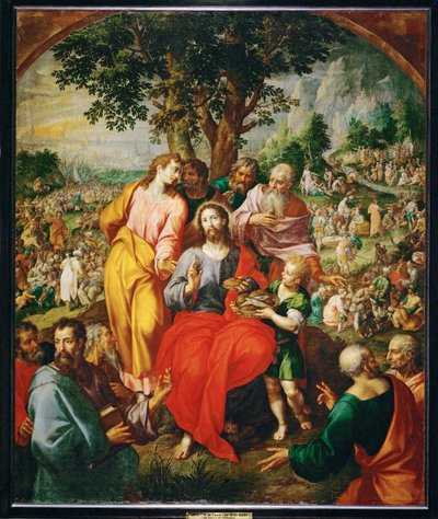 إطعام الخمسة آلاف (لوحة على قماش) بواسطة هندريك دي كليرك