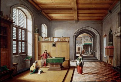 Jesus at Marthe et Marie de Bethanie Painting Hendrik van Steenwyck the Jeune (ca. 1580- ca. 1642) (von Steenwick) (Steenwijk) بواسطة هندريك فان (1580-1649) ستينويك