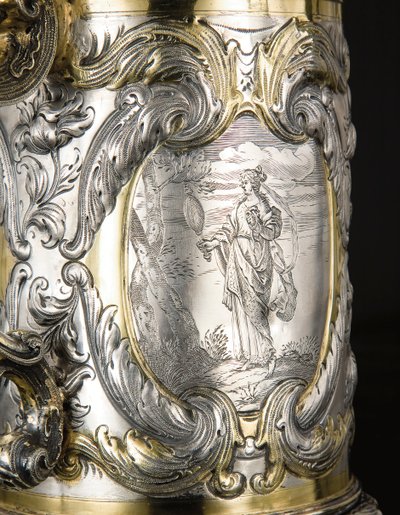 تفاصيل دبابة ، Danzig ، حوالي 1670 (قطعة فضية مطلية بالذهب) (انظر أيضًا 469708 و 469710) بواسطة Hennick (Attr. To) Probst