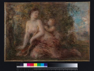 فينوس وكوبيد قبل عام 1904 (زيت على قماش) بواسطة Henri (Attr. to) Fantin Latour