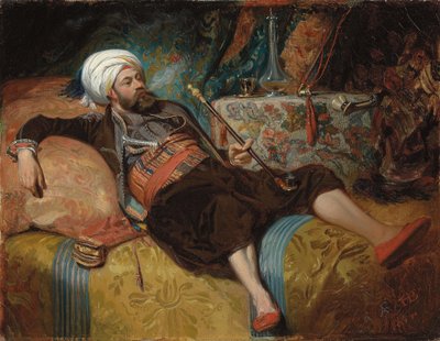 ترك الاتكاء تدخين الشيشة ، 1844 بواسطة هنري بارون