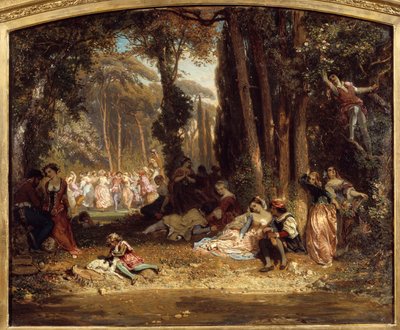 عيد الربيع في توسكانا. لوحة هنري بارون (1816-1885) بواسطة هنري بارون