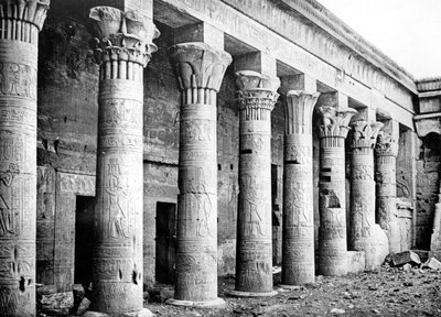الأعمدة الشرقية ، معبد إيزيس ، فيلة ، النوبة ، مصر ، 1887 بواسطة جورج هنري بشارد