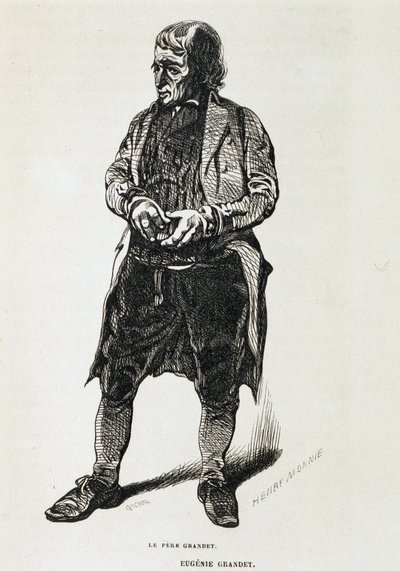 الأب جرانديت - في "" أوجيني غرانديت "" بالزاك ، مرض. هنري مونييه ، النسخة الأصلية لعام 1843 بواسطة هنري بونافنتشر منير