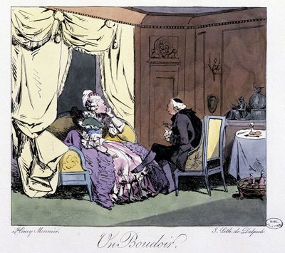 خدعة في القرن الثامن عشر - في "" Jadis et today "بقلم Henri Monnier ، محرر. ديلبيك ، باريس بواسطة هنري بونافنتشر منير