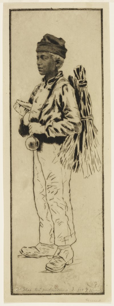 La ramoneur (The Chimney Sweep) ، c.1890 (الحفر والنقطة الجافة) بواسطة هنري تشارلز جيرار