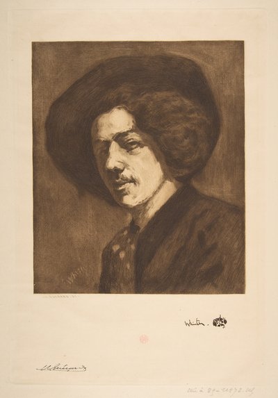 صورة Whistlers لنفسه ، 1888. بواسطة هنري تشارلز جيرار