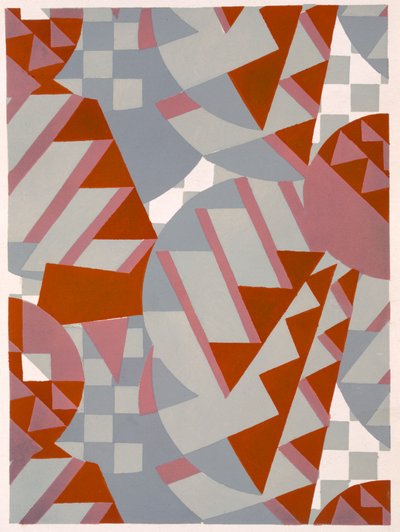 تأليف ستيفاني ، تصميم ورق حائط من حانة "Le décor moderne dans la tenture et le fabric". 1930 (طباعة استنسل) بواسطة هنري كلوزوت