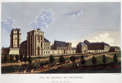 Château de Vincennes ، حوالي عام 1820 - في "" مشاهد من باريس "لكورفوازييه بواسطة Henri Courvoisier-Voisin