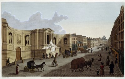 نافورة شارع دو جرينيل ، حوالي عام 1820 في "" مناظر لباريس "بقلم كورفوازييه 1827 بواسطة Henri Courvoisier-Voisin