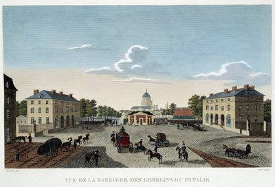 La barrier des Gobelins ou d'Italie ، حوالي عام 1820 - في "" Views of Paris "بقلم Courvoisier بواسطة Henri Courvoisier-Voisin