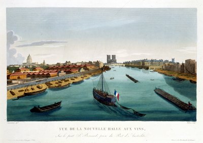 سوق النبيذ الجديد (بيرسي) ، حوالي عام 1820 في "مناظر لباريس" بقلم كورفوازييه 1827 سوق النبيذ الجديد (بيرسي) ، حوالي عام 1820 في مناظر لباريس بقلم كورفوازييه 1827 بواسطة Henri Courvoisier-Voisin