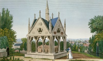 مقبرة هيلواز وأبلارد في مقبرة بيري لاشيز ، 1815-20 (نقش الألوان) بواسطة Henri Courvoisier-Voisin
