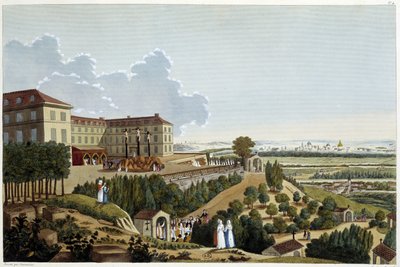 منظر الجلجثة ، خلال أعياد القديس كروا ، في سورينس - في "" Vues de Paris "بواسطة Courvoisier بواسطة Henri Courvoisier-Voisin