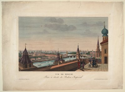 منظر لموسكو ، مأخوذ من شرفة القصر الإمبراطوري ، 1812 بواسطة Henri Courvoisier-Voisin