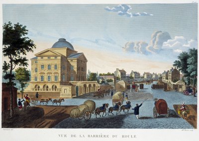 منظر لجدار رول - في "" منظر لباريس ، حوالي عام 1810: ليه باريير دو باريس "" لكورفوازييه بواسطة Henri Courvoisier-Voisin