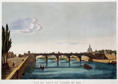 منظر لجسر King's Garden (جسر Austerlitz) - باريس بواسطة Courvoisier بواسطة Henri Courvoisier-Voisin