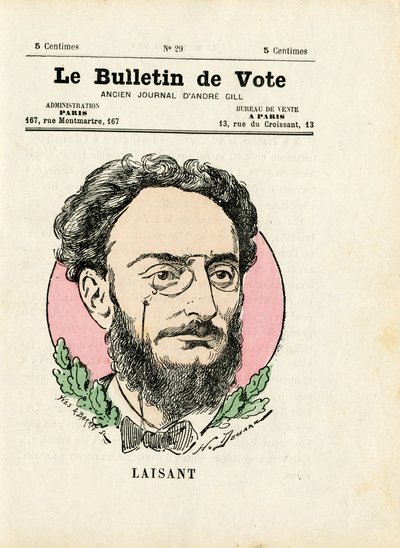 Ballot 2nd series, Satirical in Colors: Leaving Ange - Illustration by Henri Demare (1846-1888) بواسطة هنري ديماري