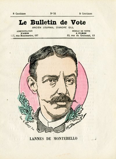 سلسلة Ballot الثانية ، Satirique en Colors: Lannes de Montebello - رسم بواسطة Henri Demare (1846-1888) بواسطة هنري ديماري