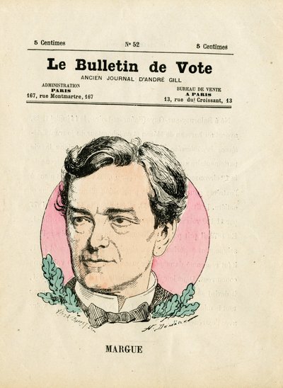 Ballot 2nd series, Satirique en Colours: Margue Leon - Illustration by Henri Demare (1846-1888) بواسطة هنري ديماري