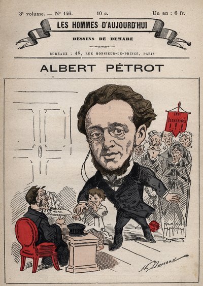 كارتون ألبرت بيترو 1837-1897 من 'Les Hommes d'Today' ج. 1880 1880 بواسطة هنري ديمير (1846-1888) بواسطة هنري ديماري