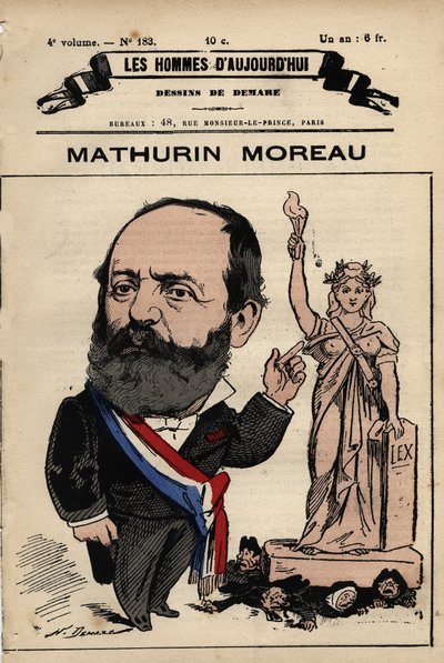 كارتون لماثورين مورو (1822-1912) من 'Les Hommes d'Today' ج. 1880 1880 بواسطة هنري ديمير (1846-1888) بواسطة هنري ديماري