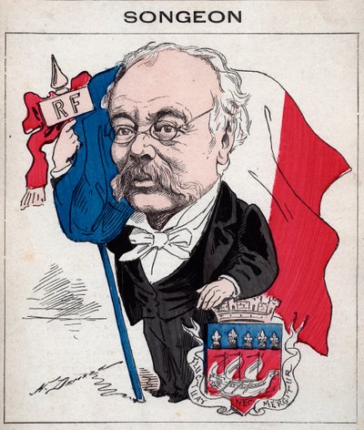 صورة جاك سونجون (1818-1899) الرئيس السابق لمجلس بلدية باريس - رسم كاريكاتوري لهنري ديمير في "Les Hommes d'Today" ، باريس بواسطة هنري ديماري
