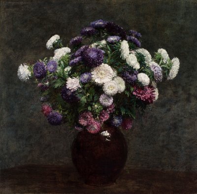 زهور النجمة في إناء بواسطة Ignace Henri Jean Fantin Latour