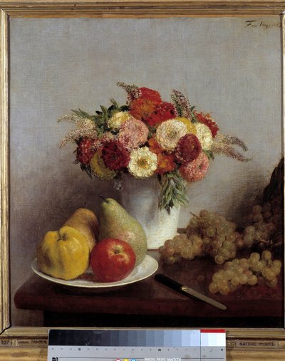رسم الزهور والفواكه لهنري فانتين لاتور (فانتين لاتور بواسطة Ignace Henri Jean Fantin Latour
