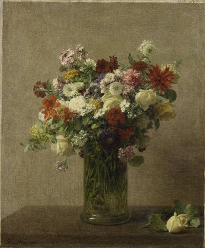 زهور من نورماندي بواسطة Ignace Henri Jean Fantin Latour