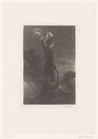 يعطي Isolde تريستان الإشارة المتفق عليها تريستان وإيزولت. القانون الثاني. إشارة dans la nuit حياة وأعمال ريتشارد فاغنر (عنوان المسلسل) بواسطة Ignace Henri Jean Fantin Latour