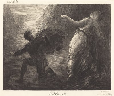 مانفريد وعشتروت (اللوحة الأولى) بواسطة Ignace Henri Jean Fantin Latour
