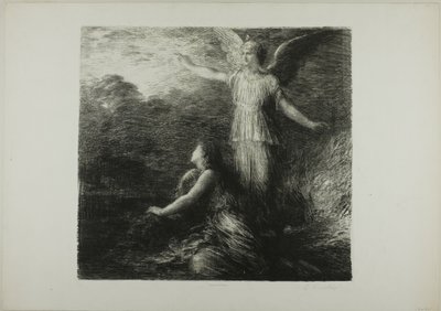 الجنة وبيري (الافتتاح) ، اللوحة الأولى بواسطة Ignace Henri Jean Fantin Latour