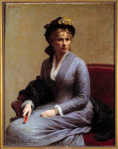 صورة لشارلوت دوبورج (1850-1921) هي أخت زوجة الفنان. لوحة هنري فانتين لاتور (فانتين لاتور بواسطة Ignace Henri Jean Fantin Latour