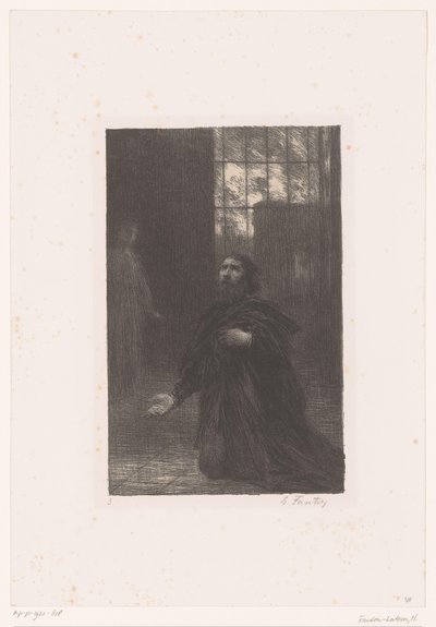 رينزي يصلي إلى الله رينزي. Acte V. Prière de Rienzi Life and Works of Richard Wagner (عنوان السلسلة) بواسطة Ignace Henri Jean Fantin Latour