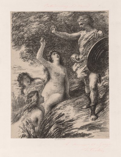 سيغفريد وبنات الراين بواسطة Ignace Henri Jean Fantin Latour