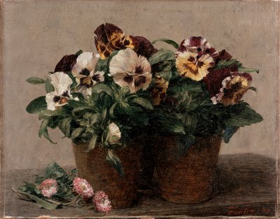 لا تزال الحياة: زهور الأقحوان والزهور ، 1880 بواسطة Ignace Henri Jean Fantin Latour