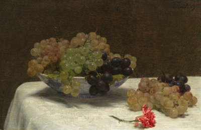 لا تزال الحياة مع العنب والقرنفل بواسطة Ignace Henri Jean Fantin Latour